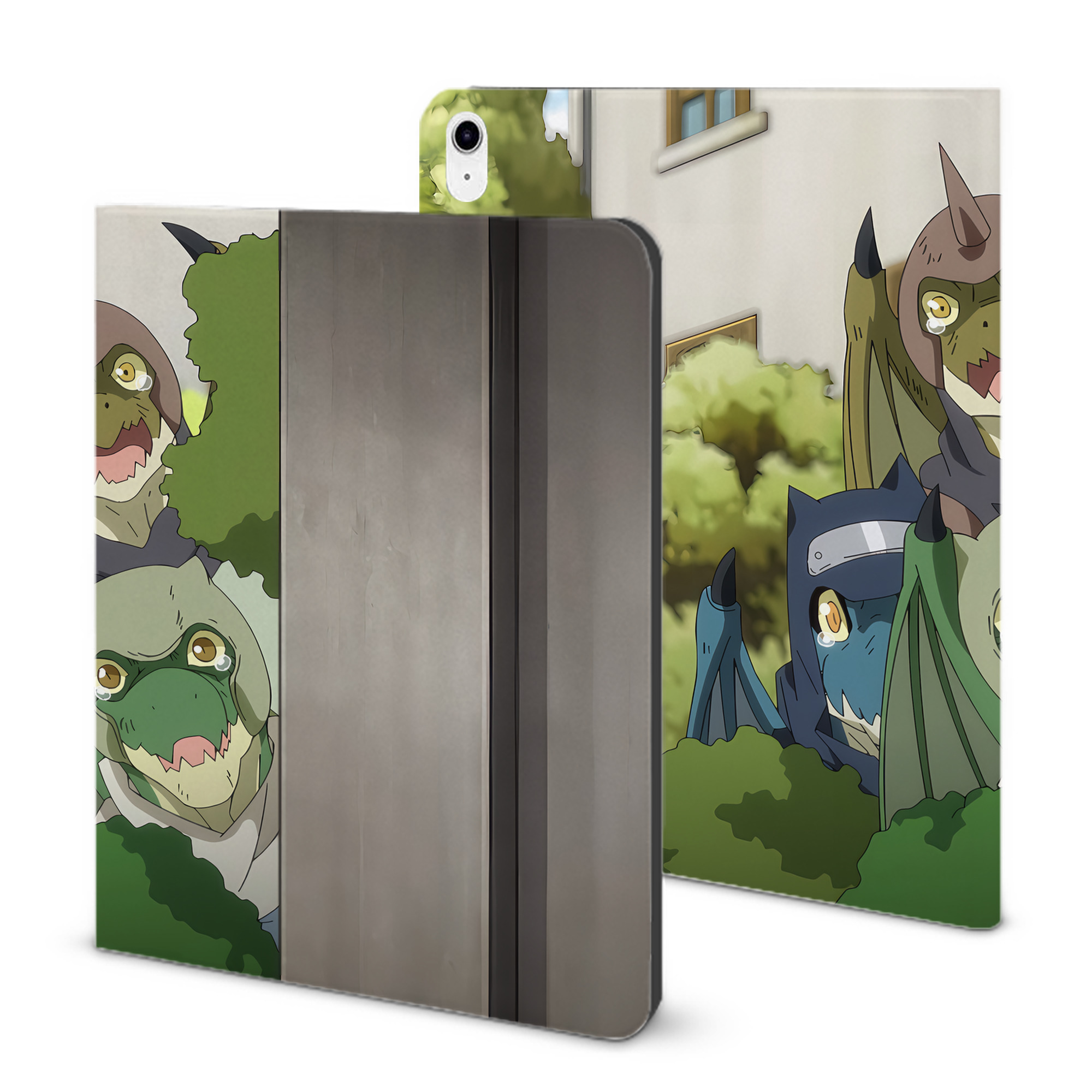 （画像用） 転スラ Regarding Reincarnated to Slime IPad ケース ブック型 PUレザー TPU 耐衝撃 軽量 薄型 ペン収納なし 全面保護 IPad 各モデル対応